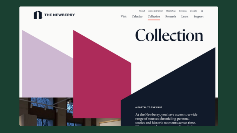 Web collection header